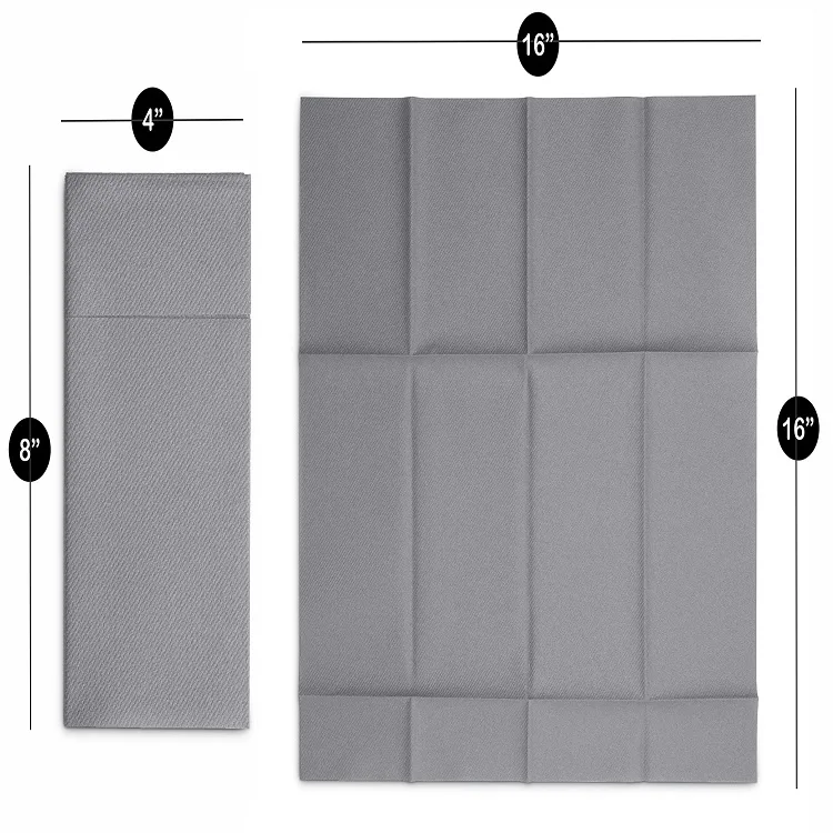 Premium Gray Solid Paper Napkins