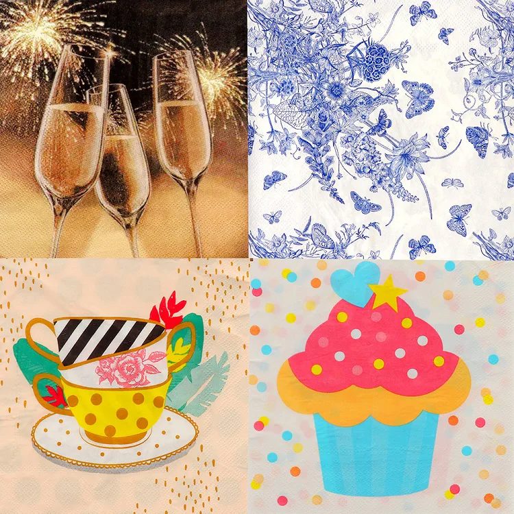 Personalized Patterned Cocktail Napkins